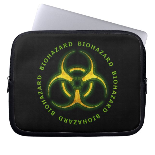 Capa Para Notebook Aviso do zombi do Biohazard (Frente)