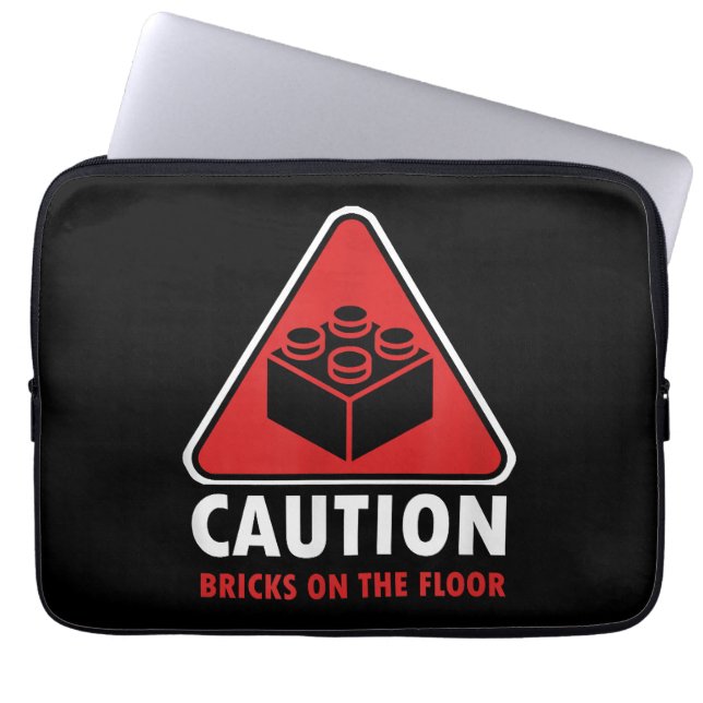 Capa Para Notebook Aviso Engraçado Cuidado Blocos De Construção Tijol (Frente)
