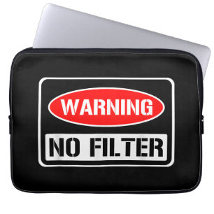Capa Para Notebook Aviso Sem Filtro Engraçado Engraçado Perigo De Arm