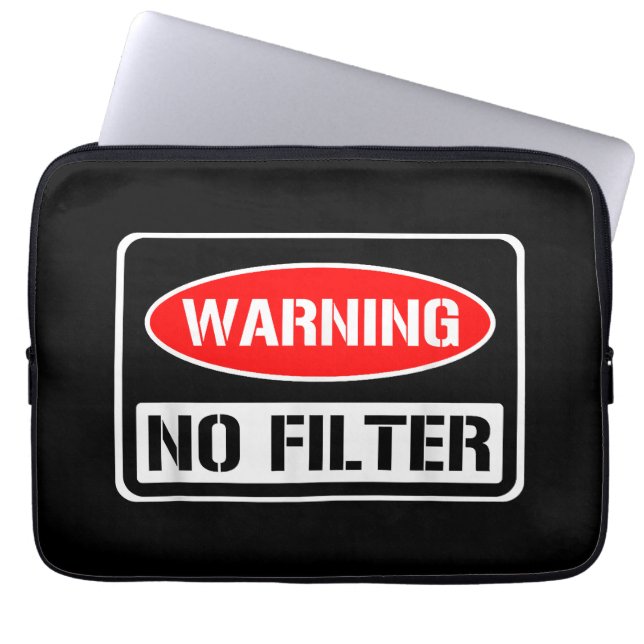 Capa Para Notebook Aviso Sem Filtro Engraçado Engraçado Perigo De Arm (Frente)