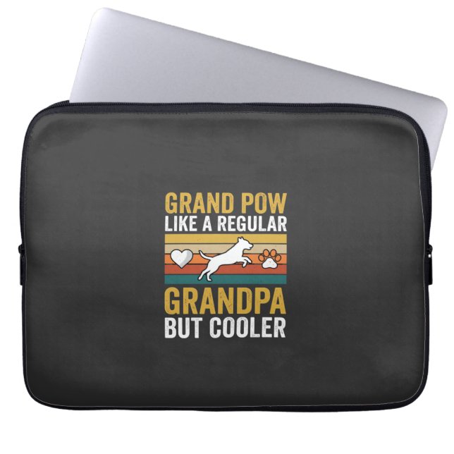 Capa Para Notebook Avô Pai Cachorro Amante Retrô (Frente)