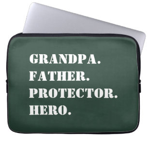 Capa Para Notebook Avô Pai Protetor Herói Texto Dia dos Pais