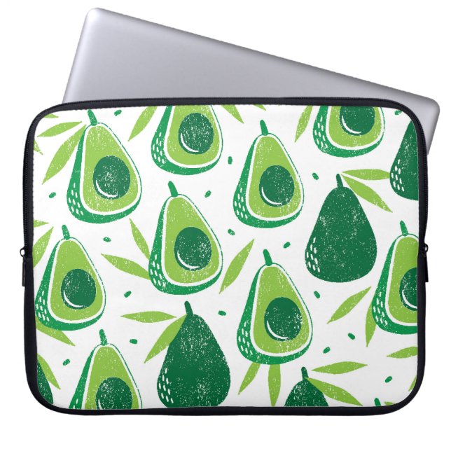 Capa Para Notebook Avocado, selo texturizado, padrão perfeito. (Frente)