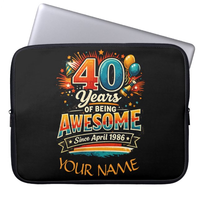 Capa Para Notebook Awesome Since April 1986 (Frente)