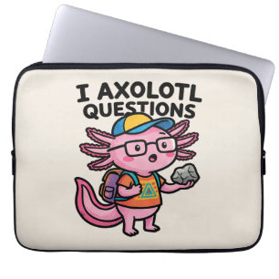 Capa Para Notebook Axolote Nerd Sarcástico Eu Faço Perguntas de Axolo