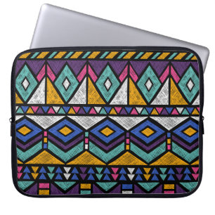 Capa Para Notebook Aztec Geométrico Tribal: Padrão Vintage Colorido