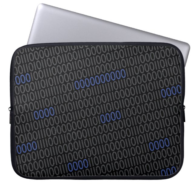 Capa Para Notebook Azul cinzento dos números binários (Frente)