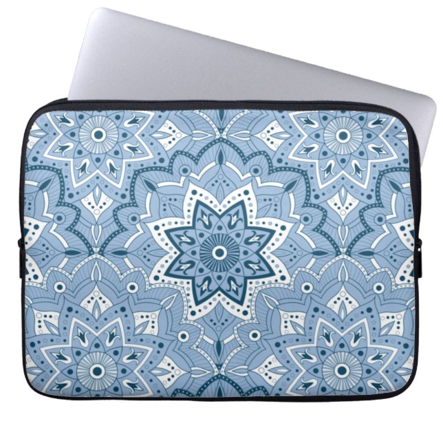 Capa Para Notebook Azul Colorido Islâmico Invisível  (Frente)