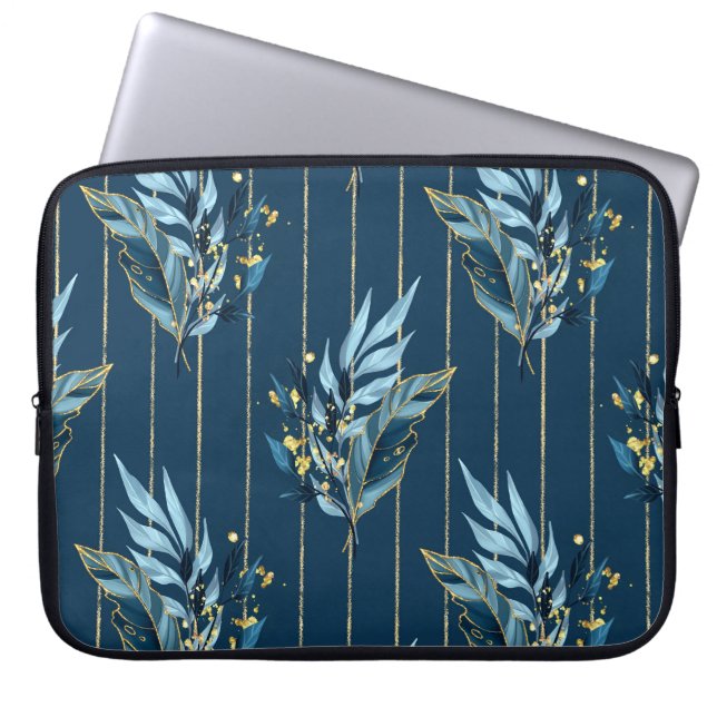 Capa Para Notebook Azul Deixa-se em segundo plano de quebra contínua (Frente)
