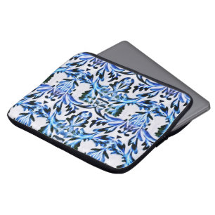 Capa Para Notebook Azul Folha Rolado