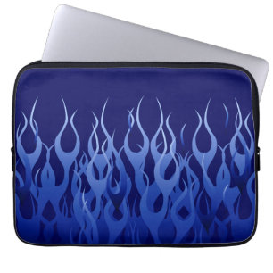 Capa Para Notebook Azul legal que compete listras do Pin das chamas