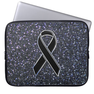Capa Para Notebook Azul-meia-noite com consciência de fita preta
