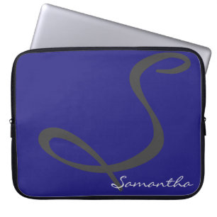 Capa Para Notebook azul na moda chique moderno simples elegante do