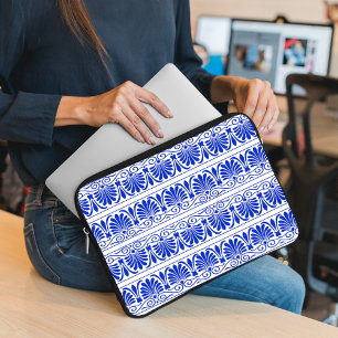 Capa Para Notebook Azul-padrão árabe mediterrânico grego