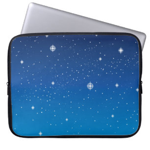 Capa Para Notebook Azul profundo céu noturno estrelado