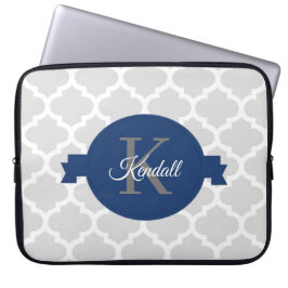 Capa Para Notebook Azul Quatrefoil Personalizado