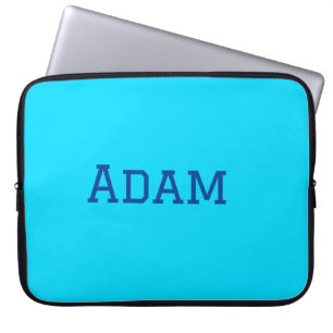 Capa Para Notebook Azul roxo adicionar nome texto de volta à mensagem