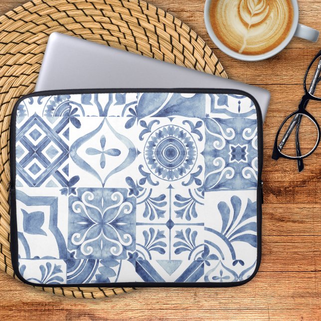 Capa Para Notebook Azulejo Azul e Branco Inspirado  (Criador carregado)