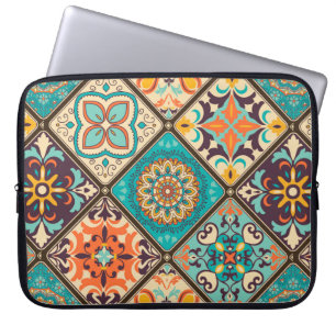Capa Para Notebook Azulejo de retalhos incolor com o Islã, Árabe