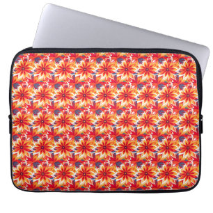 Capa Para Notebook Azulejo Moderno Red Daisy BOHO