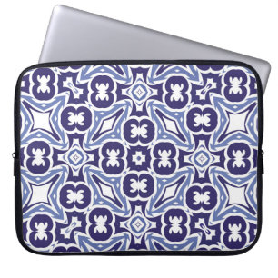 Capa Para Notebook Azulejos azulejo cerâmicos de cor decorativa. Vint