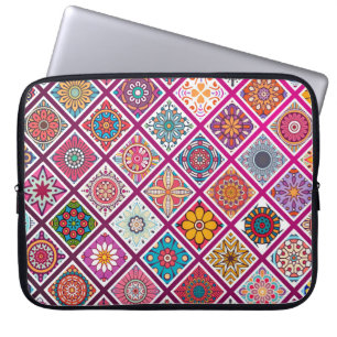 Capa Para Notebook Azulejos da Bohemian Mandala em Marrocos