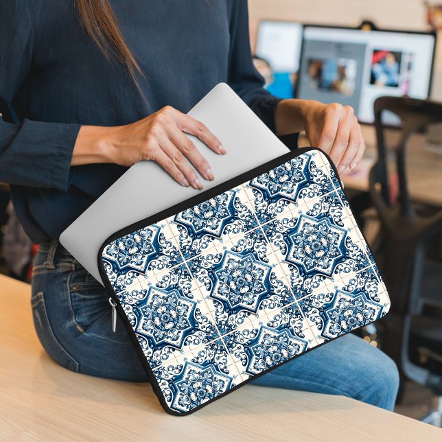 Capa Para Notebook Azulejos do Mediterrâneo, Portugal, Azulejo, Majol (Criador carregado)