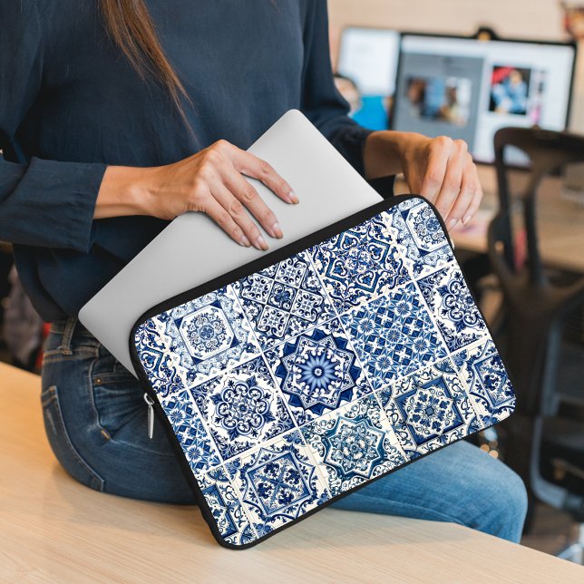 Capa Para Notebook Azulejos do Mediterrâneo, Portugal, Azulejo, Majol (Criador carregado)
