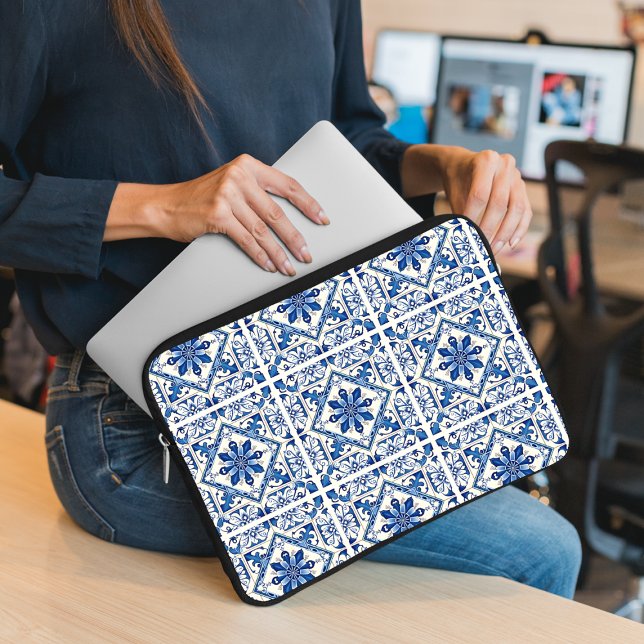 Capa Para Notebook Azulejos do Mediterrâneo, Portugal, Azulejo, Majol (Criador carregado)