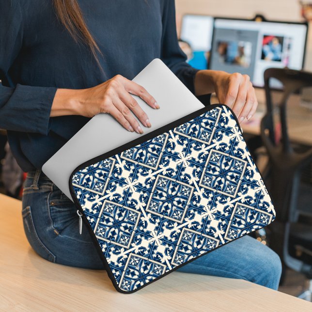 Capa Para Notebook Azulejos do Mediterrâneo, Portugal, Azulejo, Majol (Criador carregado)