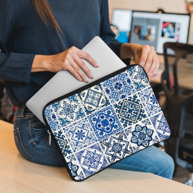 Capa Para Notebook Azulejos do Mediterrâneo, Portugal, Azulejo, Majol (Criador carregado)