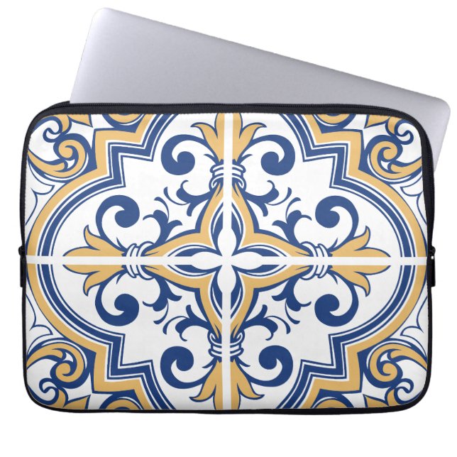 Capa Para Notebook Azulejos em português 1 (Frente)