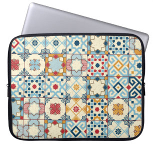 Capa Para Notebook Azulejos marroquinos, um padrão perfeito e colorid