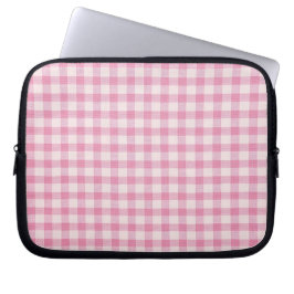 Capa Para Notebook Baby Pink Gingham Pattern
