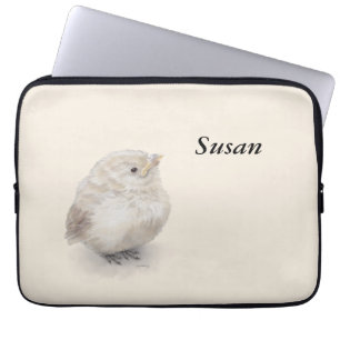 Capa Para Notebook Baby Sparrow Digital Watercolor