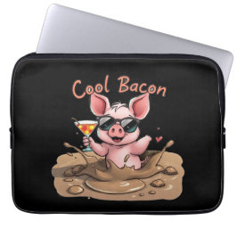Capa Para Notebook "Bacon Legal" Leitão de Óculos de Sol