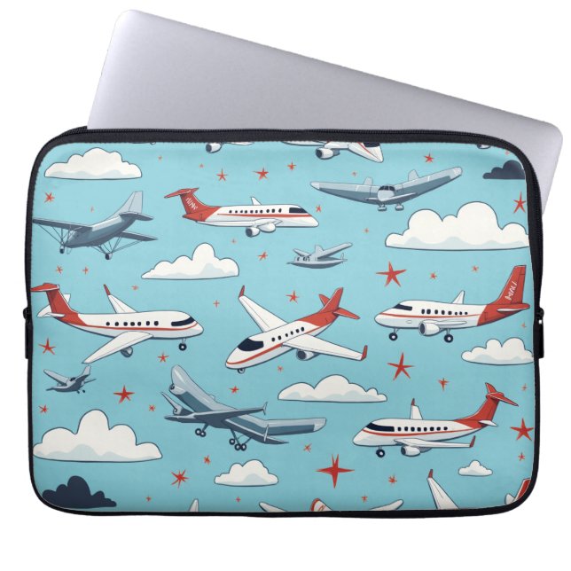 Capa Para Notebook Bag de Eletrônicos de avião (Frente)