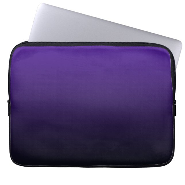 Capa Para Notebook Bag de Eletrônicos Gradiente Roxo a Preto (Frente)