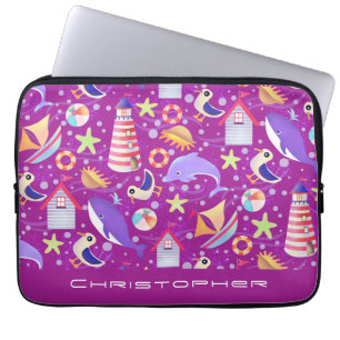 Capa Para Notebook Bag de Eletrônicos Magenta da Beach