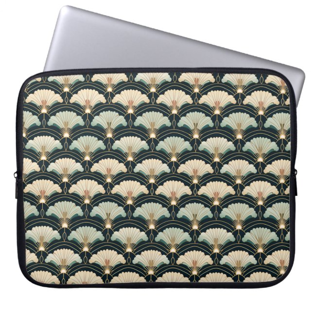 Capa Para Notebook Bag de Eletrônicos sofisticados e Dourados inspira (Frente)