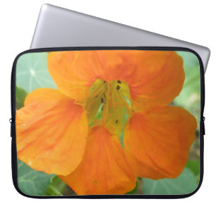 Capa Para Notebook Bag do Laptop da Flor Laranja Nasturtium bonito