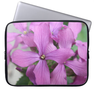 Capa Para Notebook Bag Laptop de Flores Selvagens Roxas