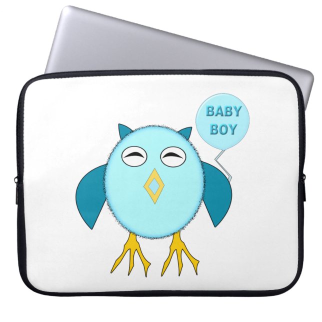 Capa Para Notebook Bag Laptop do Bebê-Menino Azul (Frente)