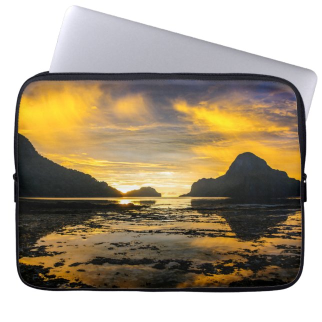 Capa Para Notebook Baía do pôr do sol de El Nido (Frente)