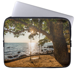 Capa Para Notebook Balanço na praia no por do sol
