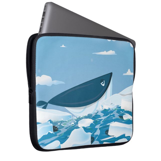 Capa Para Notebook Baleia Ártica (Frente Esquerda)