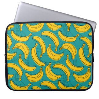 Capa Para Notebook Banana Amarela: Vintagem de Contorno Preta