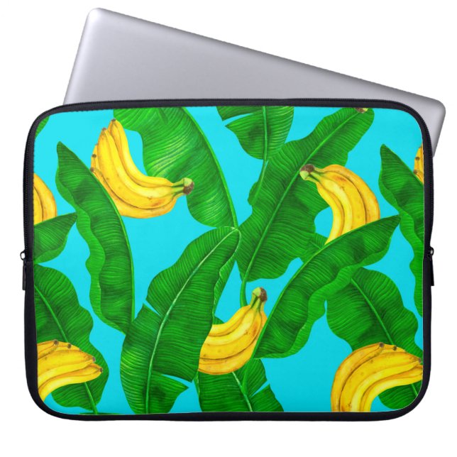 Capa Para Notebook Bananas e folhas design (Frente)