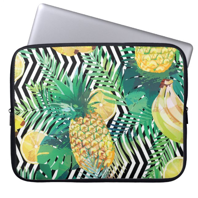 Capa Para Notebook Bananas Exóticas Limões Tropicais (Frente)