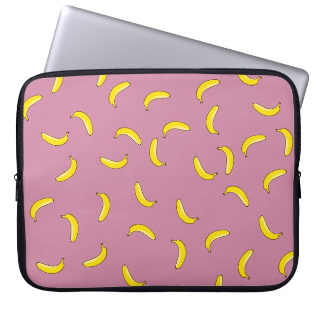 Capa Para Notebook Bananas rosa (Frente)